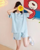 Embroidery Casual sports shorts 2pcs set for women