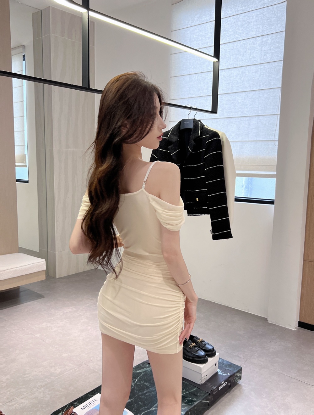 Pure package hip bottoming sexy sling strapless dress