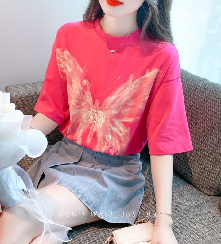 Short sleeve slim T-shirt Korean style tops