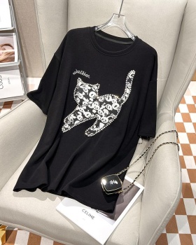 Short sleeve Casual tops large yard T-shirt for women