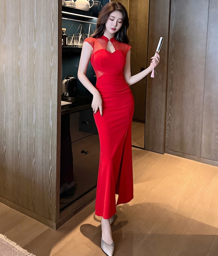 Sexy split cheongsam nightclub long dress