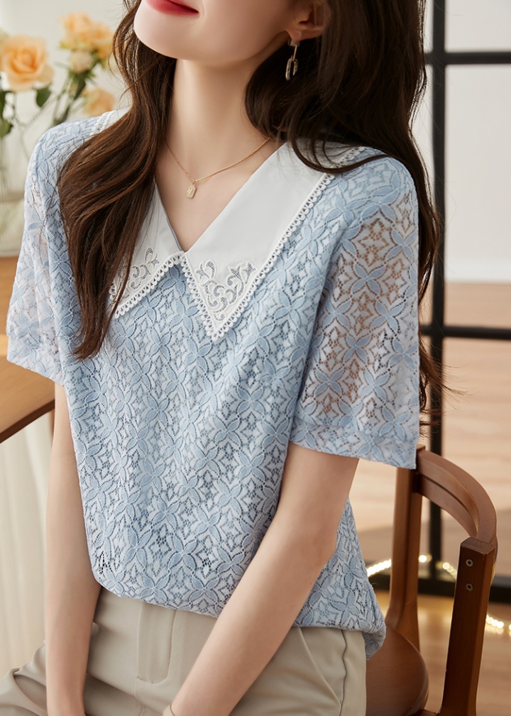 Lace loose small shirt mixed colors shirts for women