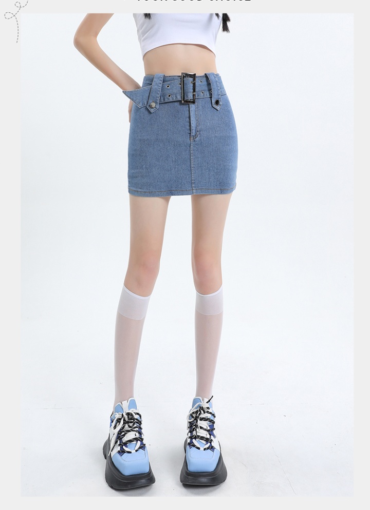 Summer denim skirt package hip high waist short skirt