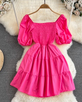 Thick and disorderly fashion dress puff sleeve lady dress