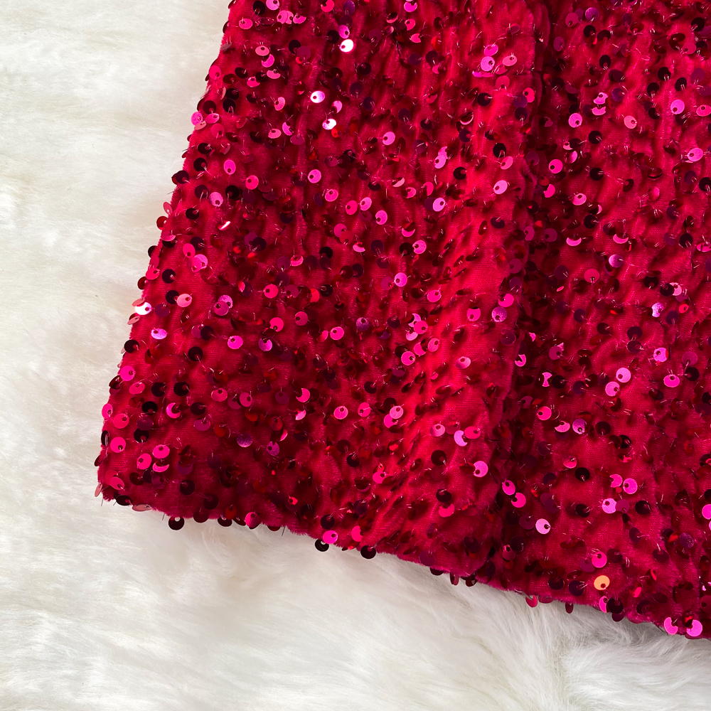 Glitter short dress temperament sequins formal dress