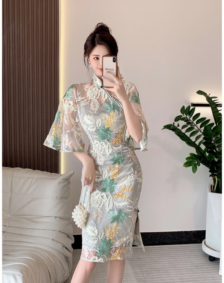 Summer retro cheongsam temperament dress for women