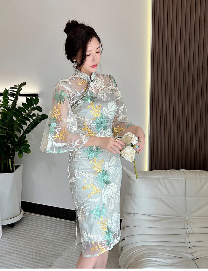 Summer retro cheongsam temperament dress for women
