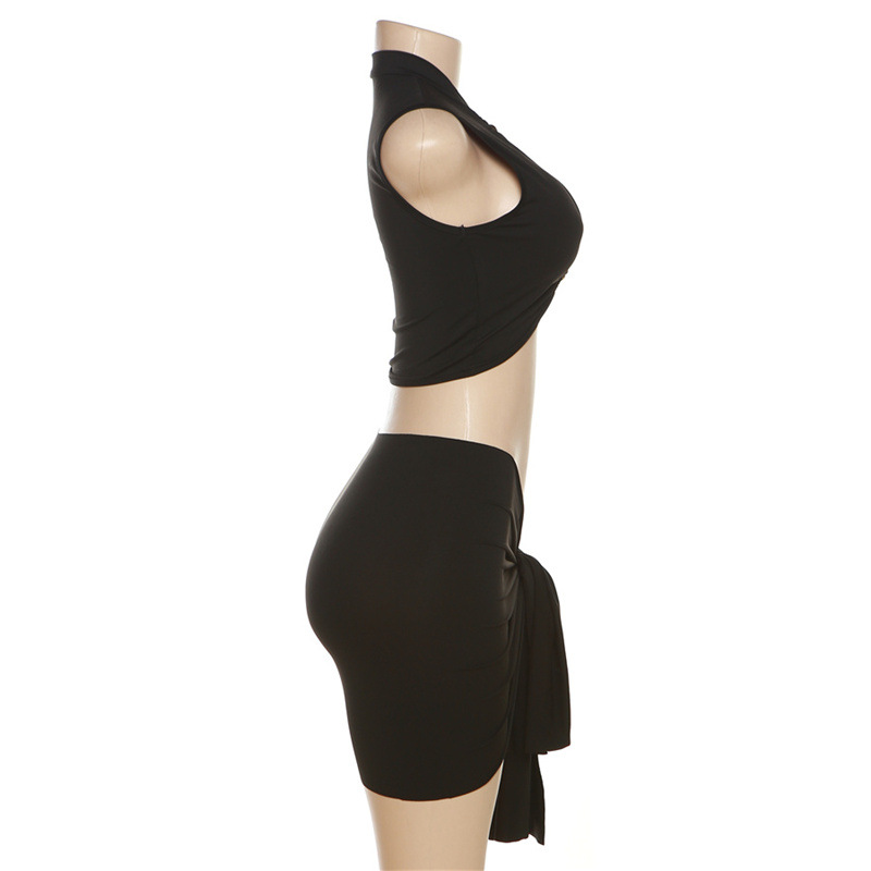 Package hip tops short skirt 2pcs set for women