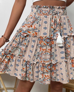 Printing Casual skirt summer vacation short skirt