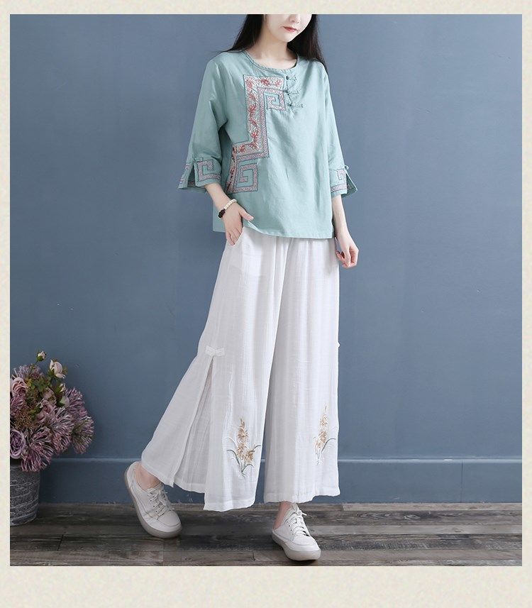 Spring and summer tops Chinese style shirt for women