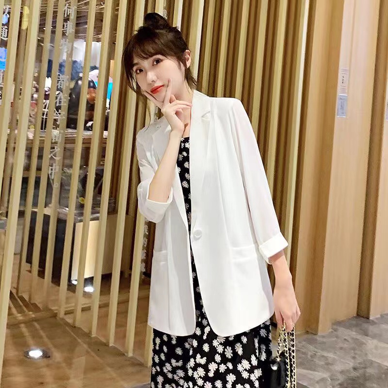 Loose sunscreen business suit thin coat for women