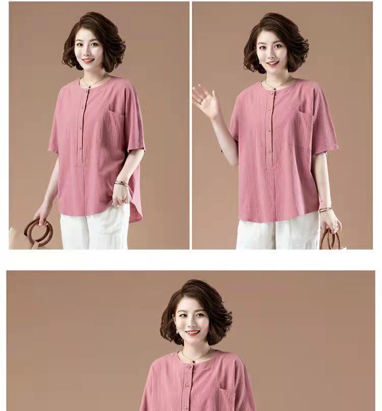 Large yard pure cotton tops Cover belly shirt for women