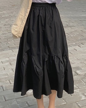 High waist lined slim Korean style temperament skirt