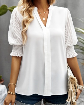 European style tops temperament shirt for women