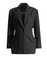 Long simple coat commuting business suit for women