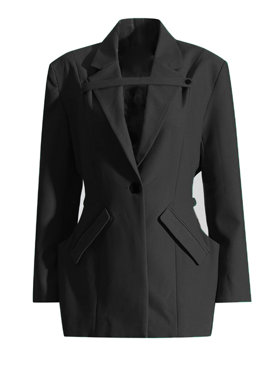 Long simple coat commuting business suit for women