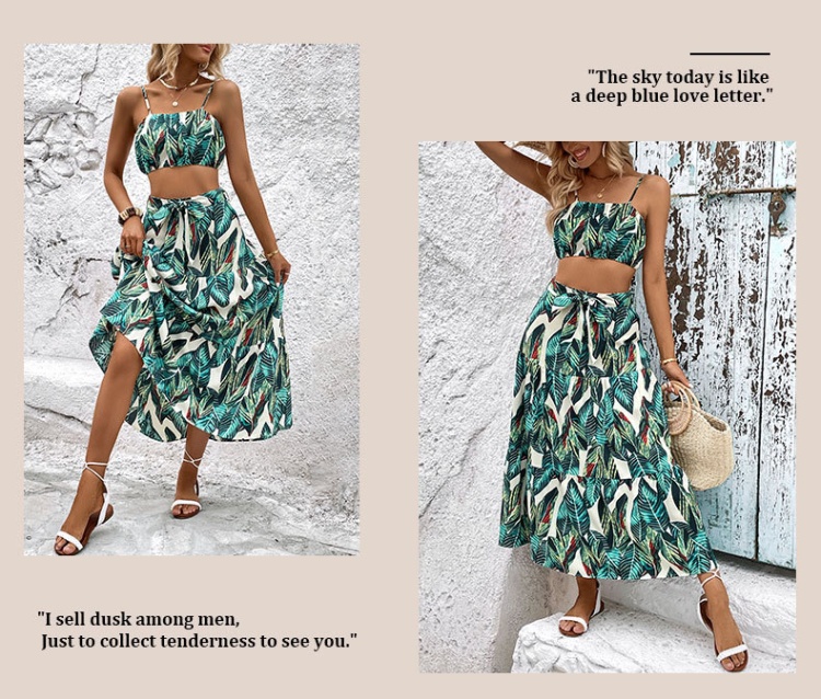 Fashion summer skirt 2pcs set for women