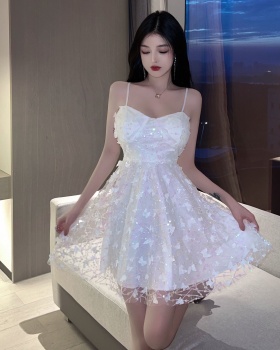 Sling colors lace dress sexy flash lady dress for women