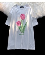 Short sleeve summer printing tops loose cotton T-shirt