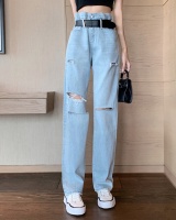 Retro straight pants Korean style loose holes jeans