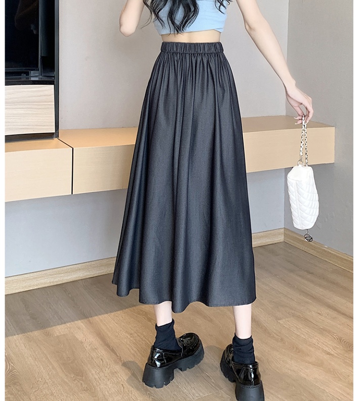 Long slim drape retro temperament skirt for women