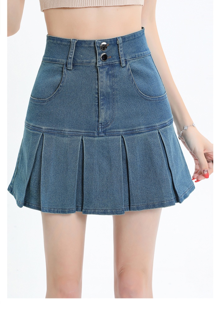 Anti emptied denim short skirt spicegirl skirt