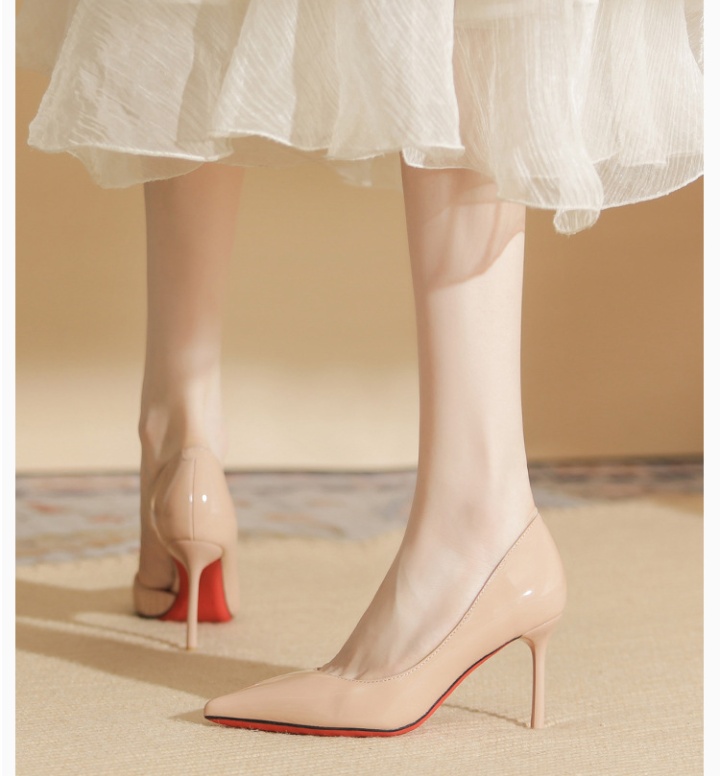 Sheepskin high-heeled shoes shoes for women