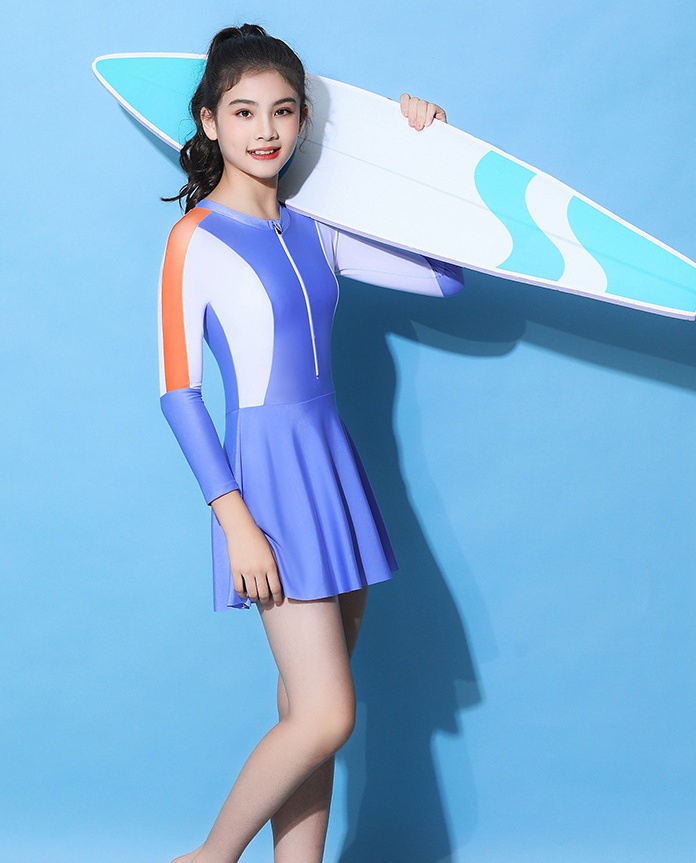 Big child conjoined sports swimwear student maiden skirt
