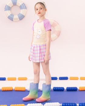 Girl child spa lovely fashion summer swimwear 2pcs set