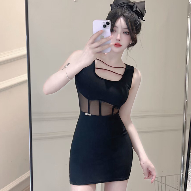 Sexy sling dress spicegirl gauze T-back for women