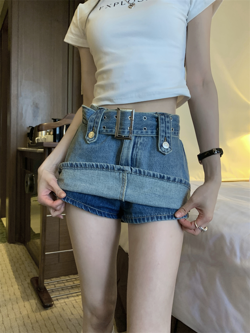 Retro high waist skirt spicegirl culottes for women