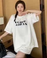 Short sleeve quality letters loose shorts a set for women