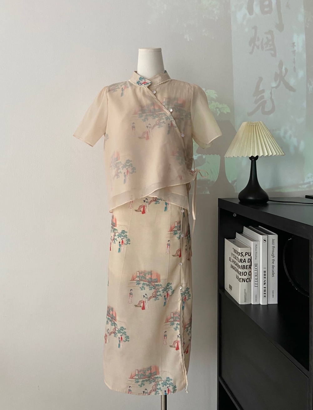 Maiden short sleeve tops Chinese style summer dress