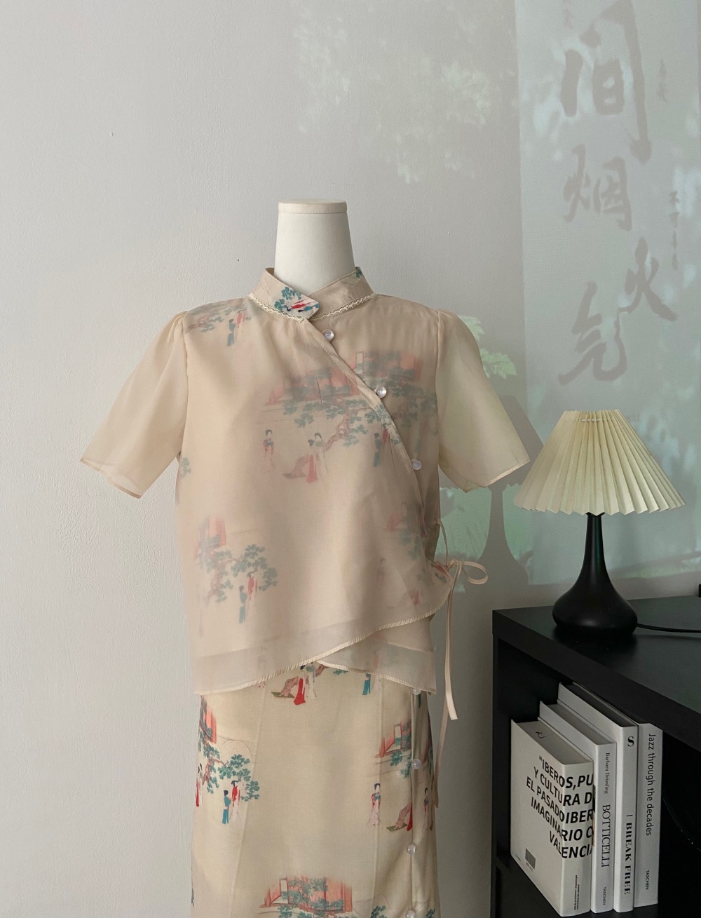 Maiden short sleeve tops Chinese style summer dress