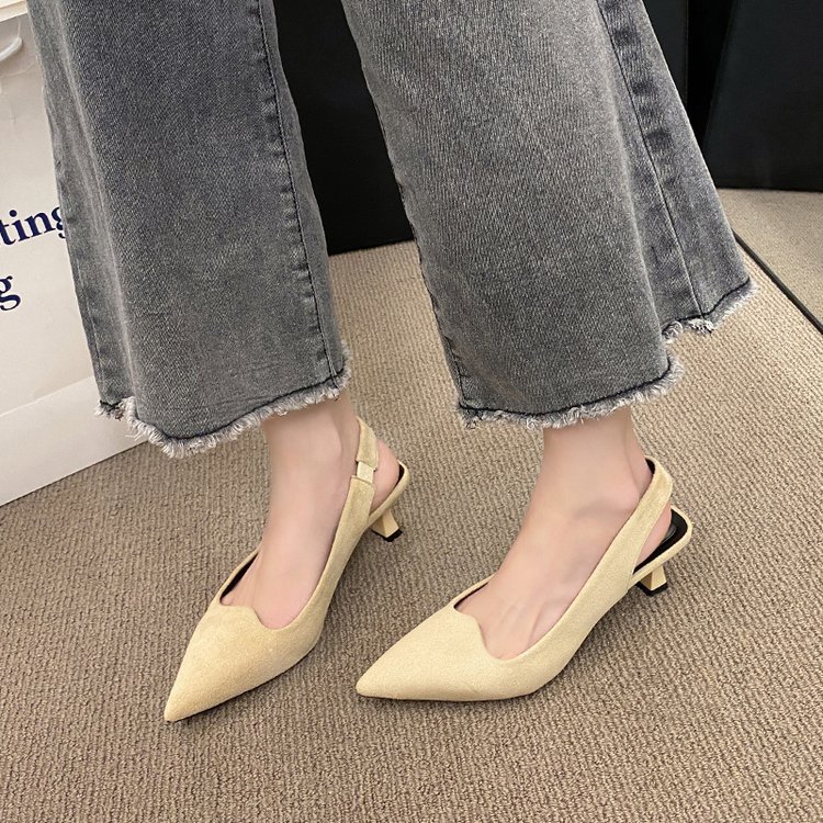 Fashion middle-heel sandals elastic shoes for women