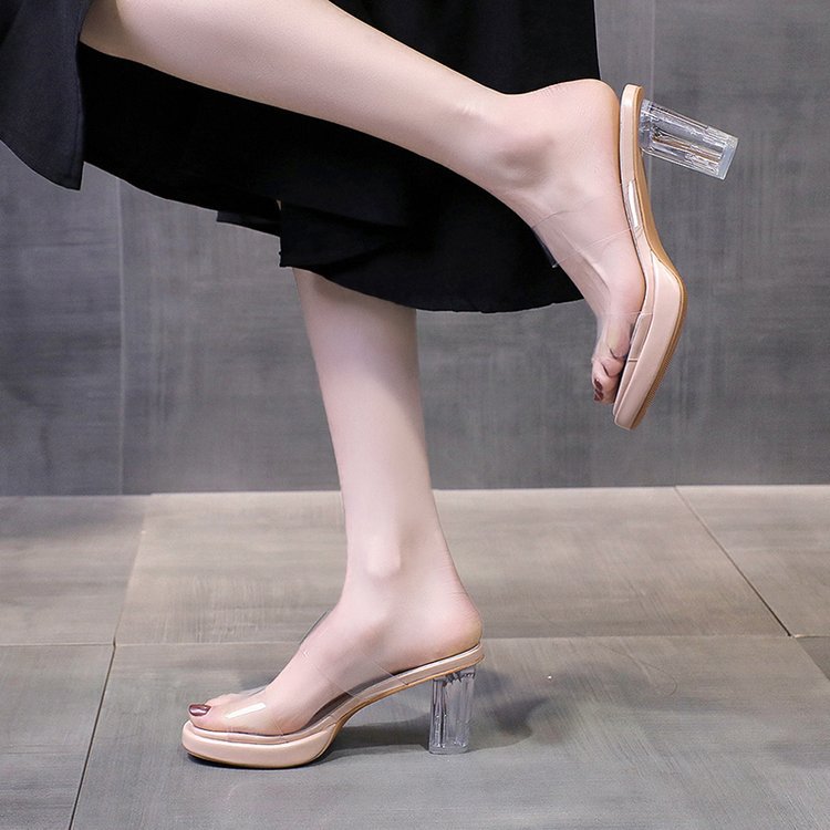 Summer fashion platform thick fish mouth shoes for women