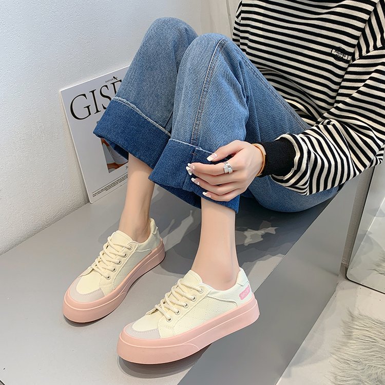 Casual spring and autumn canvas shoes low sports board shoes