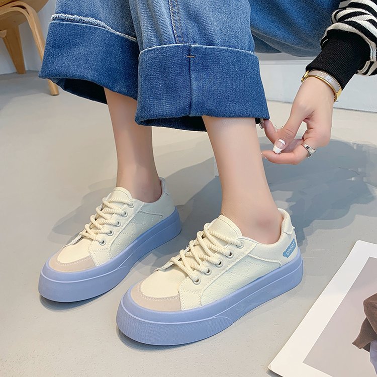 Casual spring and autumn canvas shoes low sports board shoes