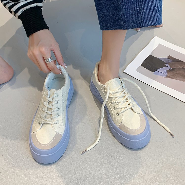 Casual spring and autumn canvas shoes low sports board shoes