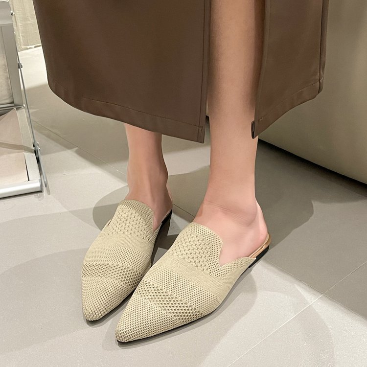 Pointed summer flat Korean style slippers
