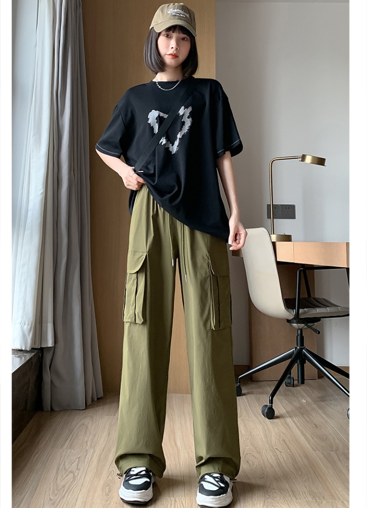 High waist work pants casual pants for women