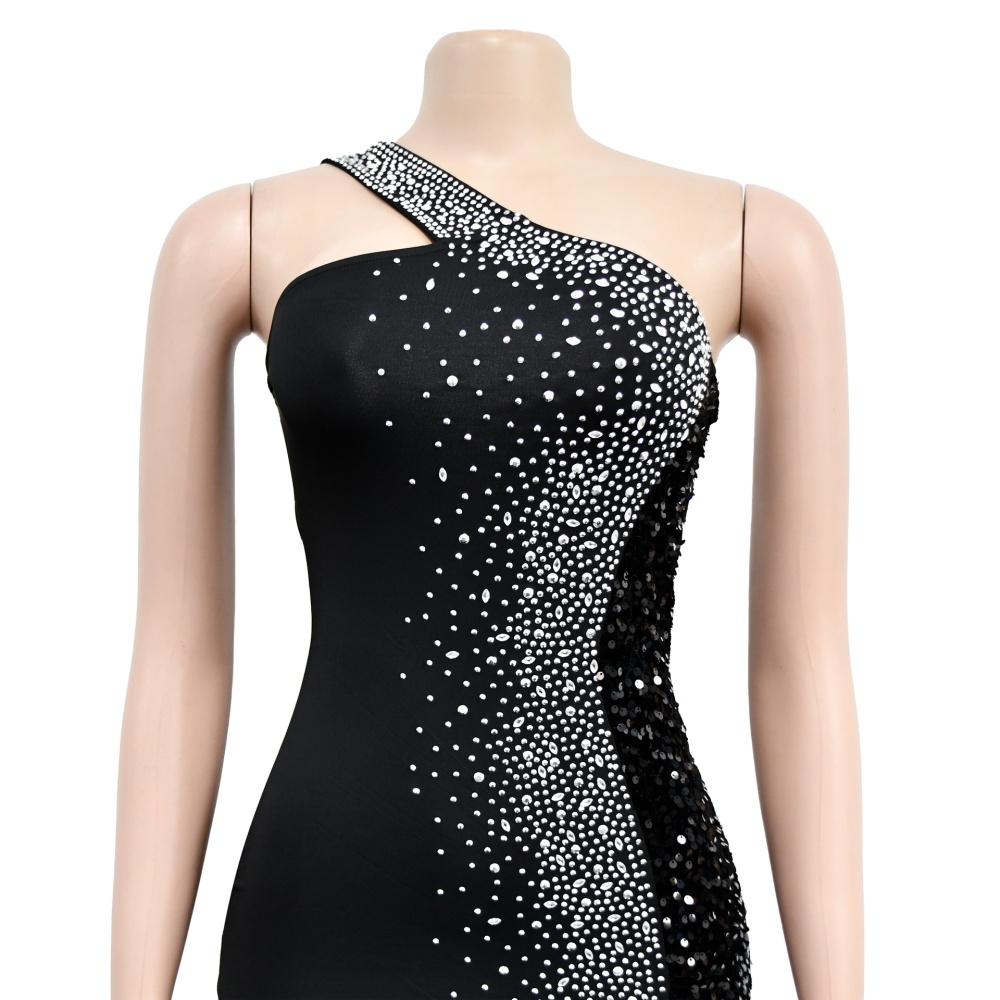 Pure sequins dress rhinestone fashion long dress for women