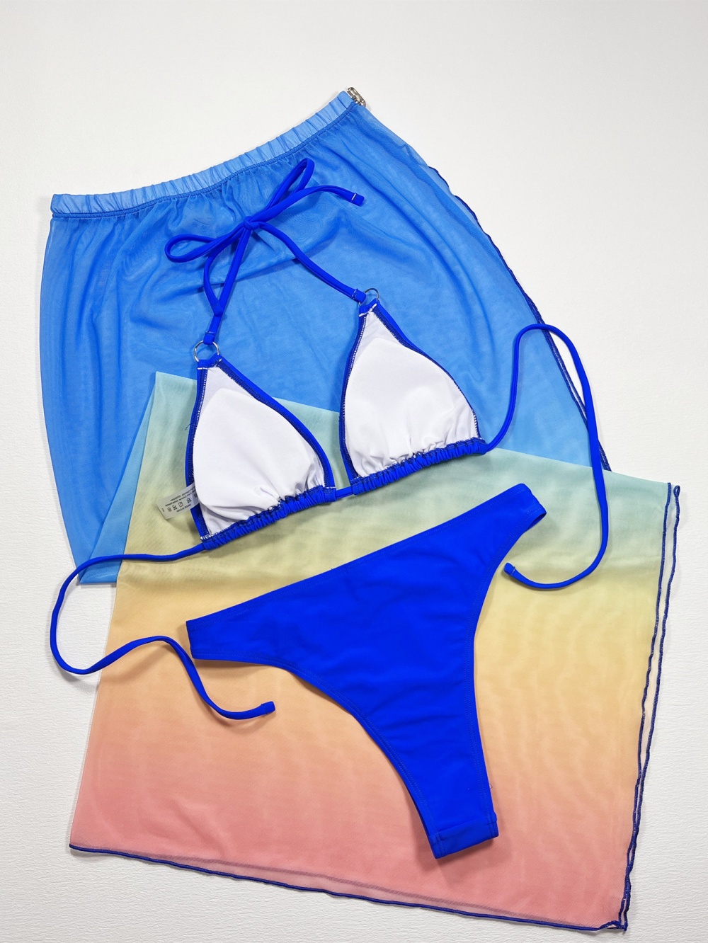 Pure separates swimsuit European style swimwear 3pcs set for women