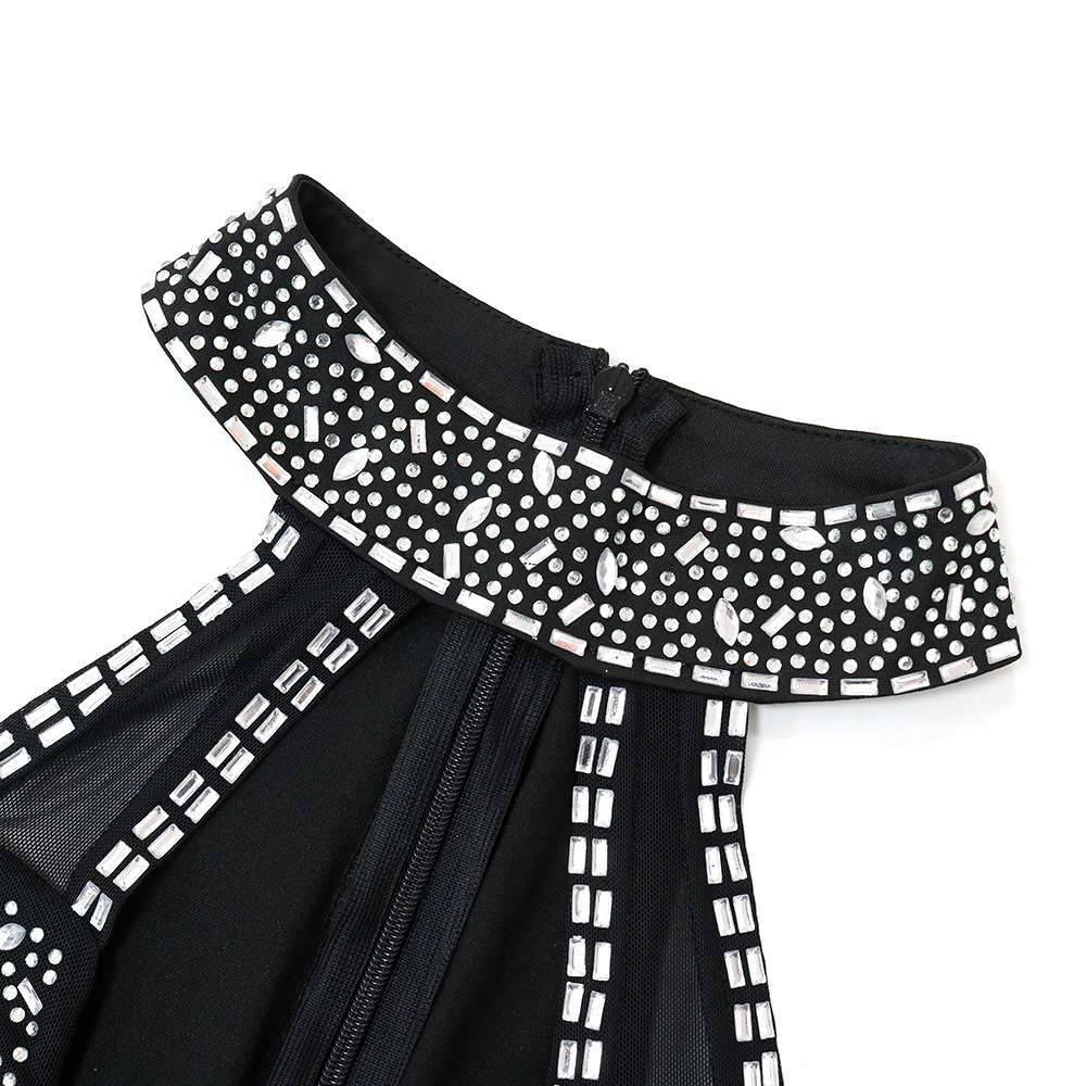 Rhinestone pencil pants medium waist long pants