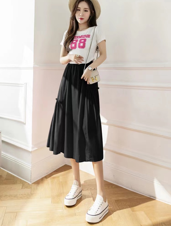 Big skirt pure long spring and summer splice skirt