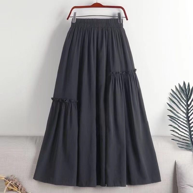 Big skirt pure long spring and summer splice skirt