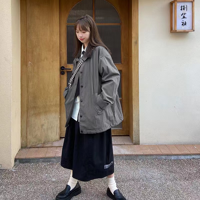 Lantern all-match Japanese style elastic waist slim skirt