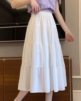 Cake slim long summer girl chiffon white skirt