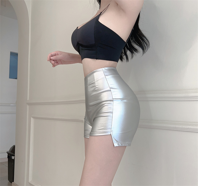 Sports silver long and short in front spicegirl slim shorts