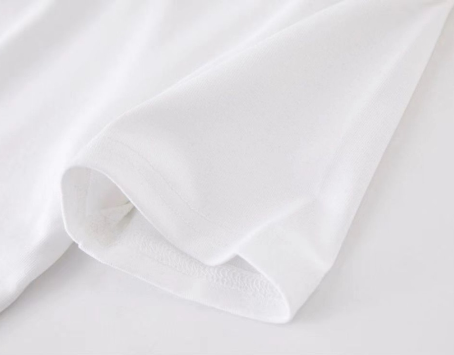 Cotton short sleeve slim V-neck T-shirt for women